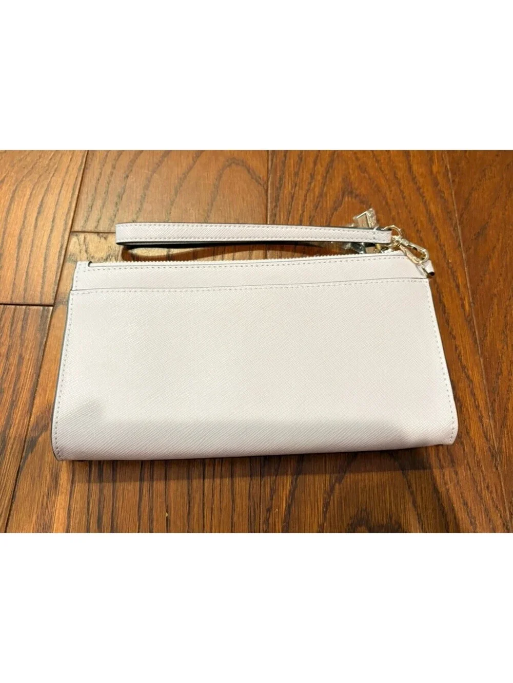 Kate Spade Madison Saffiano Double Zip Wristlet Polished Pastel Lavender NWT